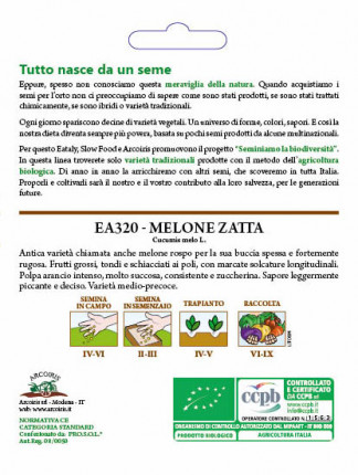 Melone Zatta - Sementi Biologiche