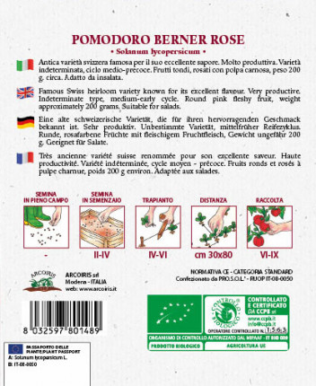 Pomodoro Berner Rose - Sementi Biologiche