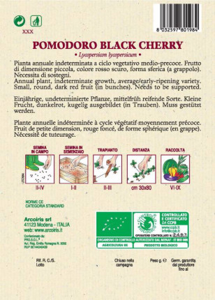 Pomodoro Black Cherry - Sementi Biologiche